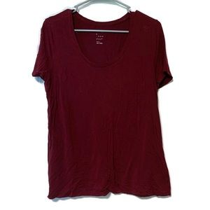 A New Day Maroon Classic Scoop Neck T-Shirt